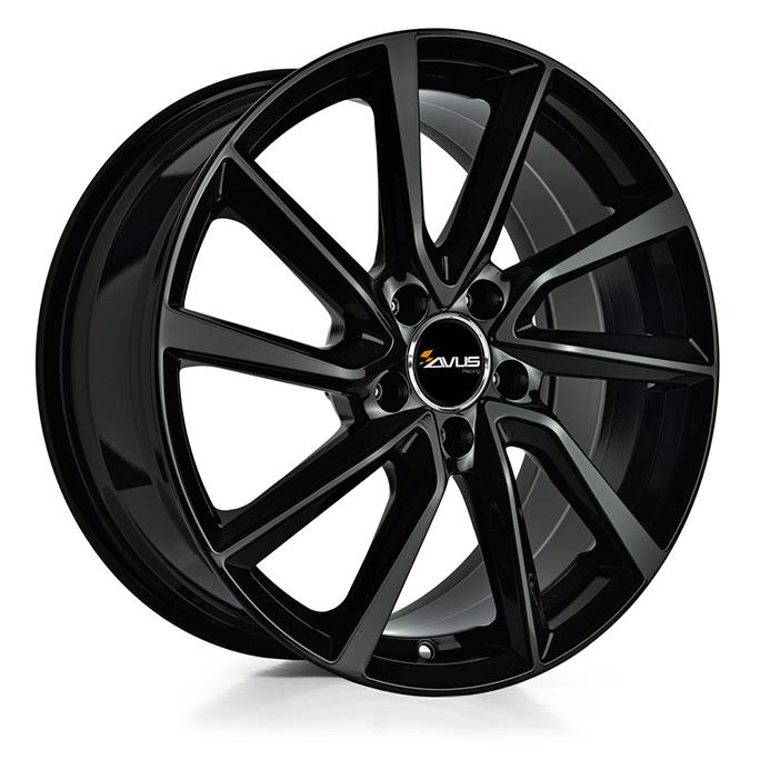 AVUS AC-518 BLACK 7x17 5/108 ET50 CB63.4